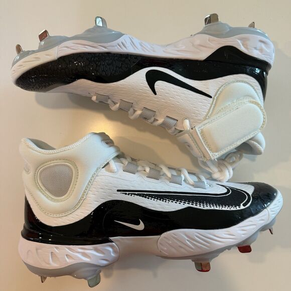 Size 8 Nike Men\'s Alpha Huarache Elite 4 Baseball Mid Cleats FD2744 101 NEW main image 7